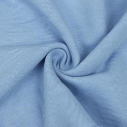 Ткань Футер 3-х нитка, Петля, цвет Светло-Голубой (на отрез)  в Куровском