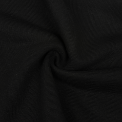 Ткань Футер 3-х нитка, Петля, цвет Черный (на отрез)  в Куровском
