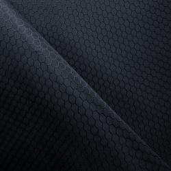 Ткань Оксфорд 300D PU Рип-Стоп СОТЫ, цвет Черный (на отрез)  в Куровском