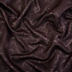 Ткань Блэкаут для штор &quot;Ледовое тиснение цвет Темно-Коричневый&quot; (на отрез)  в Куровском