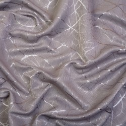 Ткань Блэкаут для штор светозатемняющая 75% &quot;Ледовое тиснение цвет Серый&quot; (на отрез)  в Куровском