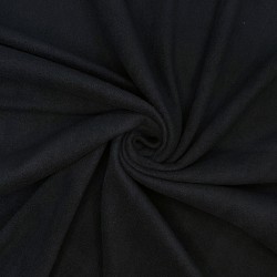 Ткань Флис Односторонний 130 гр/м2, цвет Черный (на отрез)  в Куровском