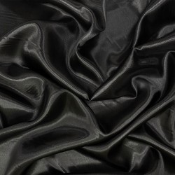 Ткань Атлас-сатин, цвет Черный (на отрез)  в Куровском