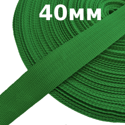 Лента-Стропа 40мм, цвет Зелёный (на отрез)  в Куровском