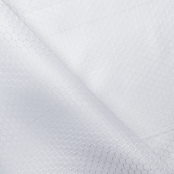 Ткань Оксфорд 300D PU Рип-Стоп СОТЫ, цвет Белый (на отрез)  в Куровском