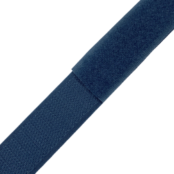 Контактная лента 25мм цвет Синий (велькро-липучка, на отрез)  в Куровском