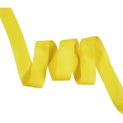 Окантовочная лента-бейка, цвет Жёлтый 22мм (на отрез)  в Куровском